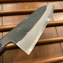 Hitohira MS 165mm Santoku Iron Clad Aogami #2 Kurouchi Rosewood