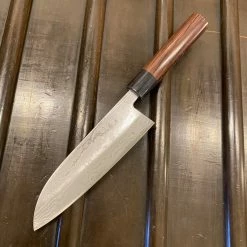 Hitohira GR 165mm Santoku Iron Clad Aogami 2 Damascus