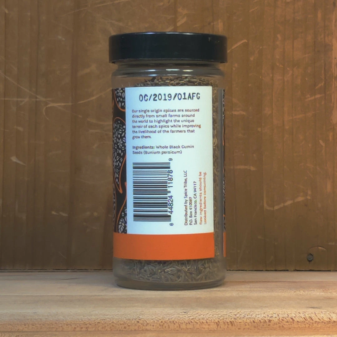 Wild Black Cumin Seeds - Single Origin - 1/2 Cup Jar - Spice Tribe