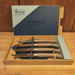 Opinel Set Of 4 Table Chic Birch Wood Steak Knives