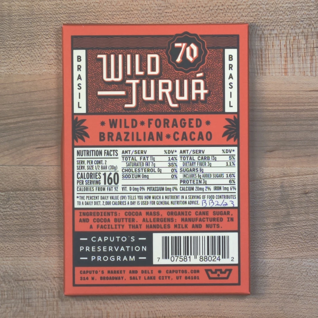 Caputo’s Wild Juruá Brazilian Cacao By Luisa Abram - 60g