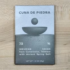 Cuna De Piedra 73% Mexican Cacao From Comalcalco, Tabasco W/ Ancient Spring Salt - 1.2oz