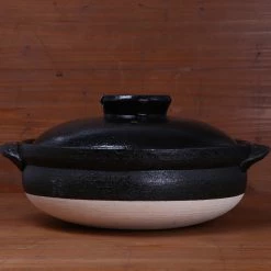 Kagetsu Daikoku Banko Ware Soup Donabe - Solid Black Kitchen Tools