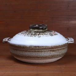 Kagetsu Daikoku Banko Ware Soup Donabe - Granite