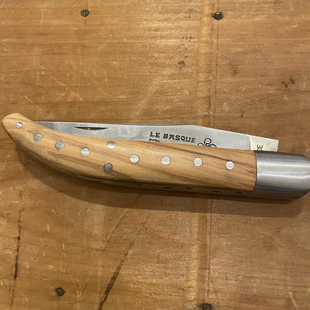 Au Sabot 12cm Basque Pocket Knife Stainless Steel Olive