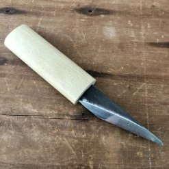Nakajo Baishinshi Kiridashi Wood Carving Knife W/ Wooden Handle & Saya 20mm Wide