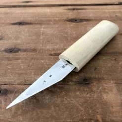 Nakajo Baishinshi Kiridashi Wood Carving Knife W/ Wooden Handle & Saya 20mm Wide