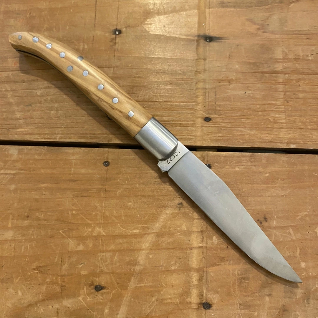 Au Sabot 12cm Basque Pocket Knife Stainless Steel Olive