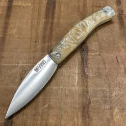 Pallares Busa 10cm Folder - Stainless - Ram Horn