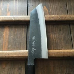 Sakai Kikumori 180mm Kiritsuke Santoku - Shirogami 1 - Kurouchi