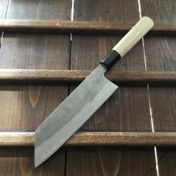 Sakai Kikumori 180mm Kiritsuke Santoku Aogami 2 Nashiji