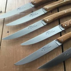 Chazeau Honoré 'Le Thiers' Steak Set Of 6 Olive