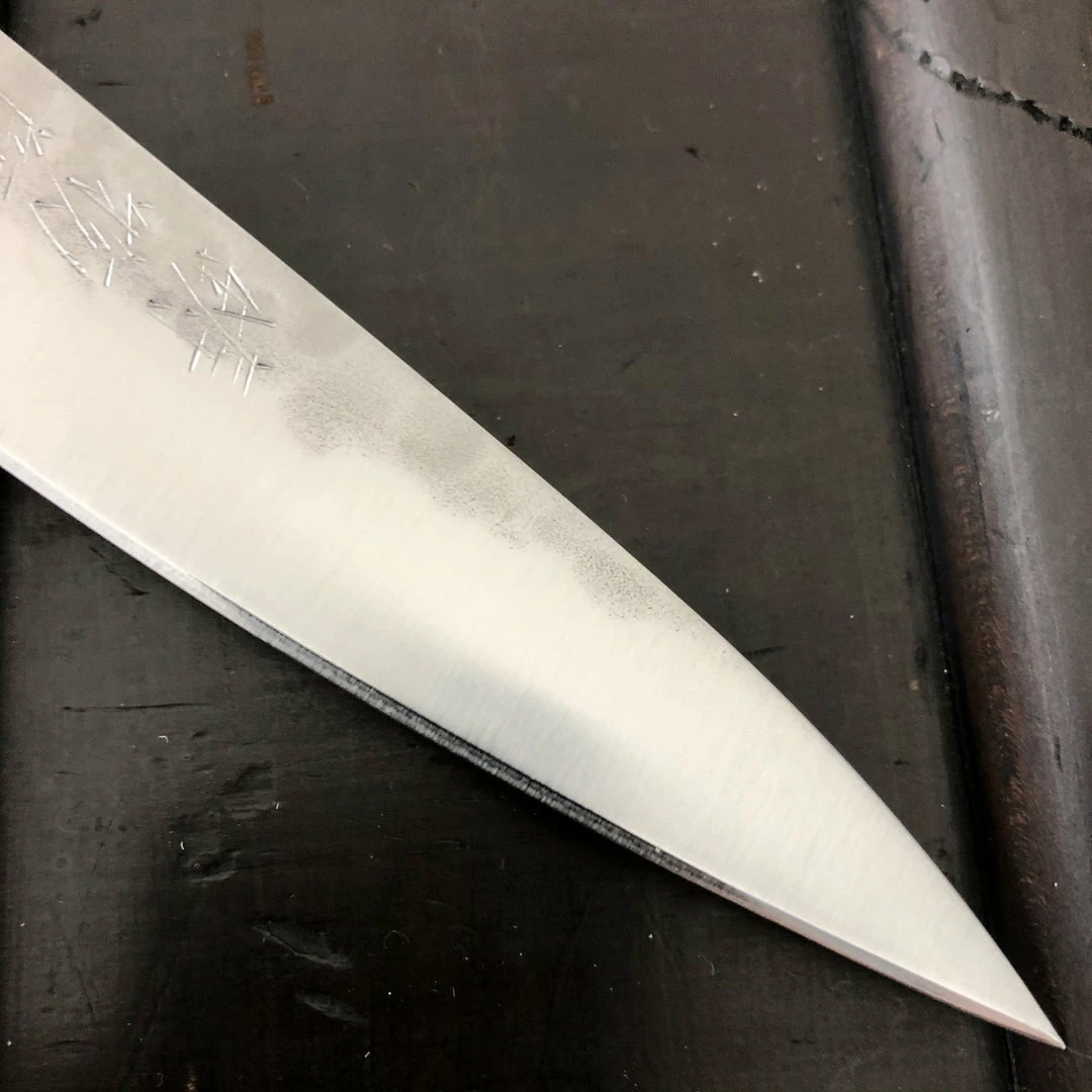 Hitohira Imojiya Kuma 135mm Petty Aogami 2 Nashiji Tsuchime Western Handle