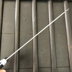 Hitohira Imojiya Kuma 180mm Santoku Aogami 2 Nashiji Tsuchime Western Handle