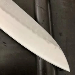 Hitohira Imojiya Kuma 200mm Gyuto Aogami 2 Nashiji Tsuchime Western Handle