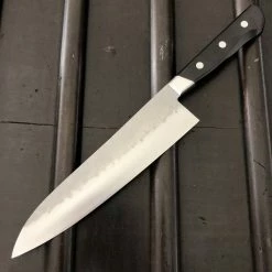 Hitohira Imojiya Kuma 200mm Gyuto Aogami 2 Nashiji Tsuchime Western Handle