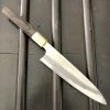 Hitohira Togashi 210mm Gyuto Stainless Clad Aogami 1 Macasser Ebony & Horn - On Order