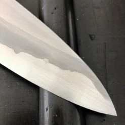 Hitohira Togashi 210mm Gyuto Stainless Clad Aogami 1 Macasser Ebony & Horn - On Order