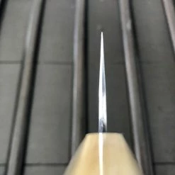 Hitohira Togashi 240mm Gyuto Stainless Clad Aogami 1 Macasser Ebony & Blonde Horn With Saya - On Order Waiting Room