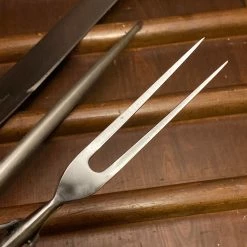 Bernal Cutlery American Cutlery Co 3pc Carving Set Carbon Steel Stag C1900-1920 The Vault