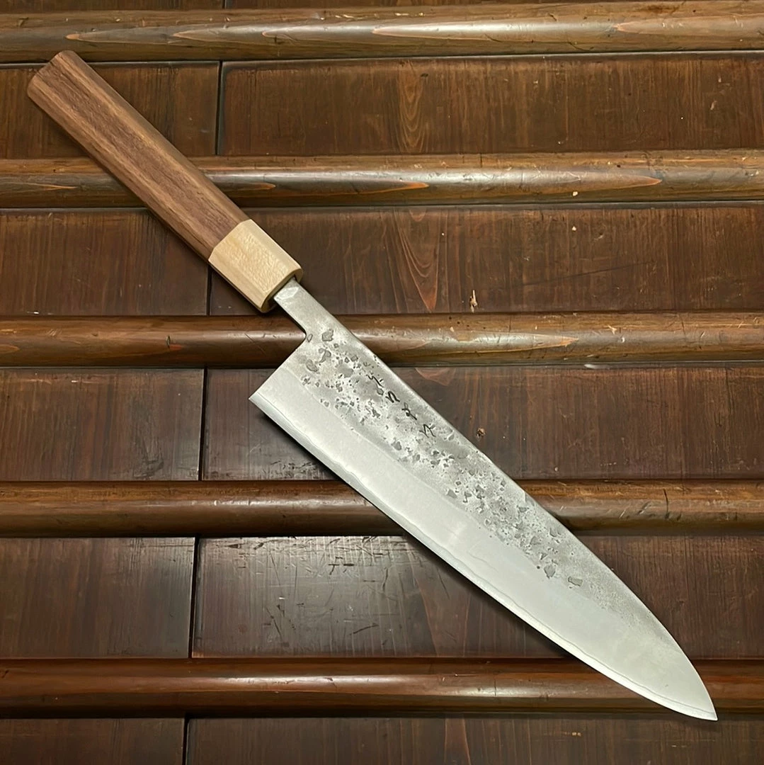 Hitohira TD 210mm Gyuto SLD Nashiji Walnut Handle