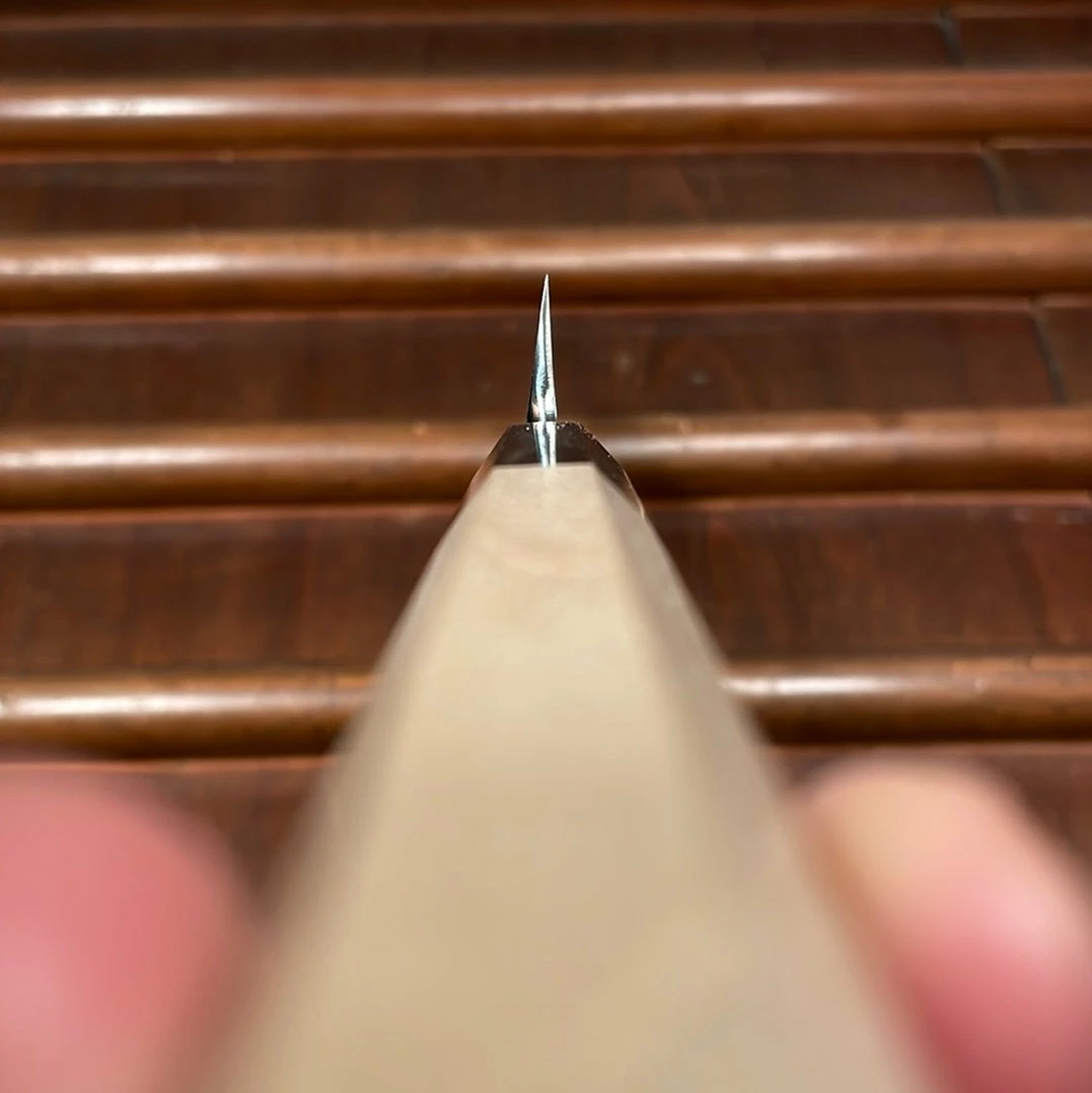 Hitohira Kikuchiyo Manzo 210mm Yanagi Aogami 2 Ho Wood W/ Saya