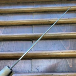 Hitohira Togashi 180mm Bunka Kasumi Stainless Clad Shirogami 1 Ebony Handle