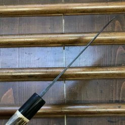Nakajo Kaji-bei 165mm Santoku Iron Clad Aogami 2 Suminagashi Kurouchi Buffalo Horn Ring