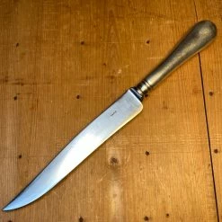 Bernal Cutlery French 7.5" Carving Knife Forged Carbon Silverplate Handle 'Paris' 1920's?