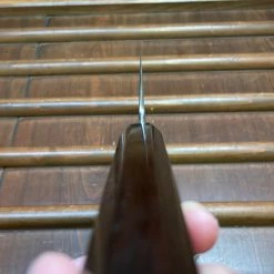 H&K Hatsukokoro Komorebi 180mm Santoku Aogami 2 Damascus Ebony Handle