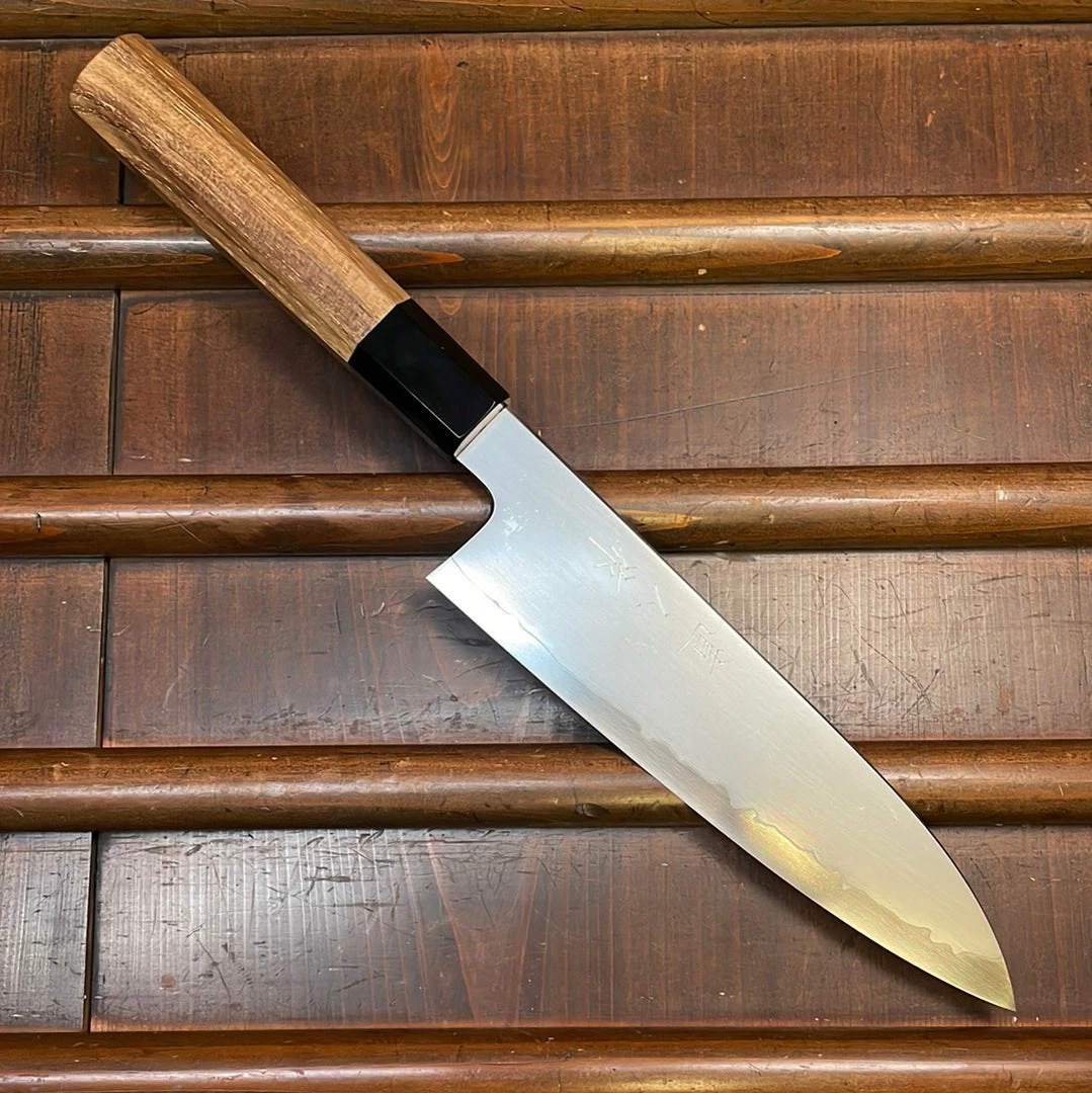 H&K Myojin Riki Sesakusho Myojin Naohito 180mm Gyuto SG2 Stainless Kasumi Teak