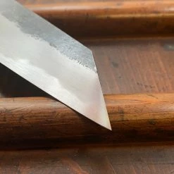 Fukui Hado Sumi 210mm Kiritsuke Gyuto Shirogami #2 Kurouchi Finish - Burnt Oak