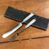 Bernal Cutlery Fein Stahl Buckels Table Knife & Fork Hand Ground Mother Of Pearl 1900-1920's? The Vault