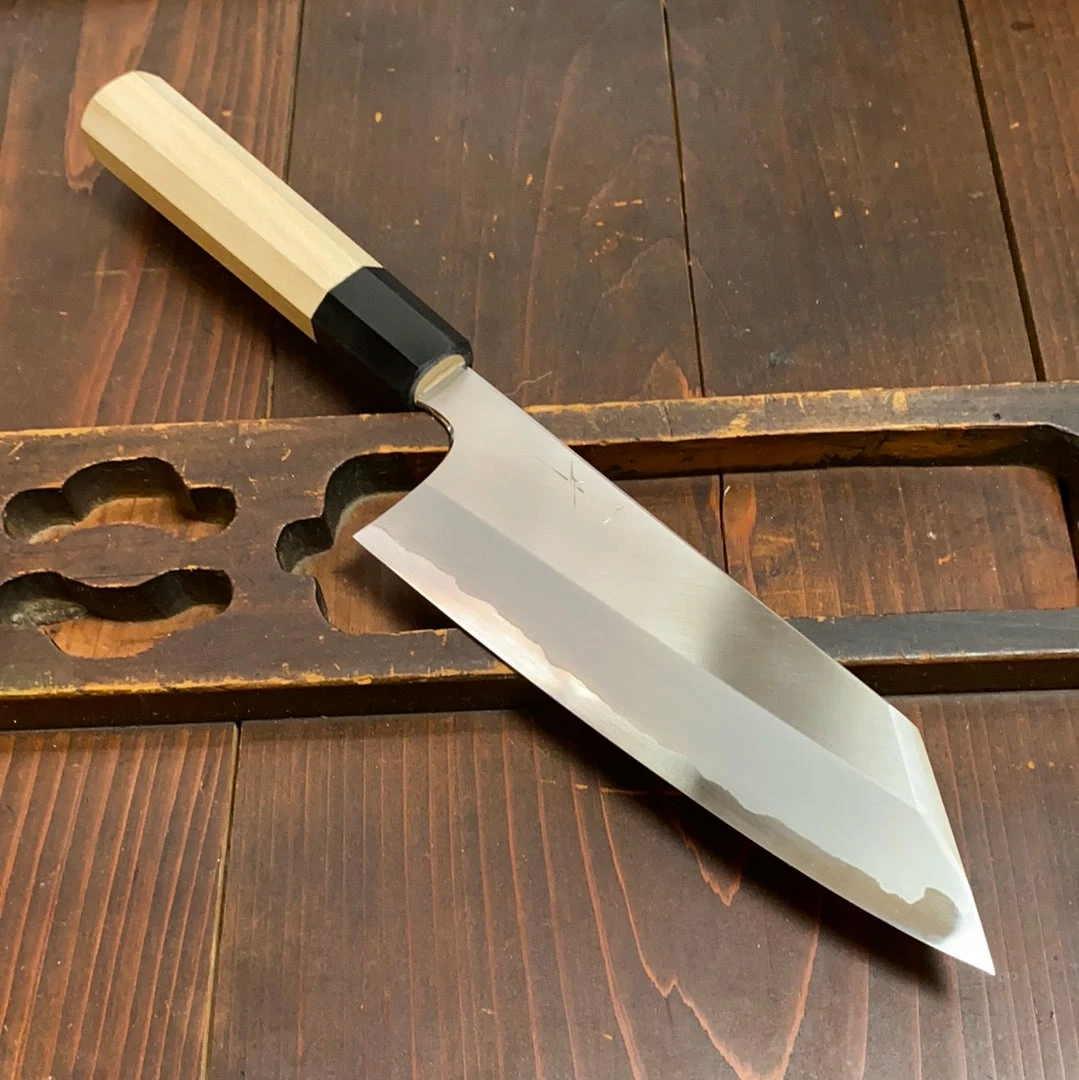 Hitohira Togashi 180mm Bunka Stainless Clad Shirogami 1 Ho Handle