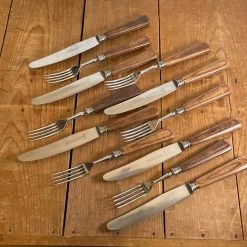 Bernal Cutlery Herman Hahn Solingen Set Of 6 Ea Table Knives And Forks Stainless The Vault