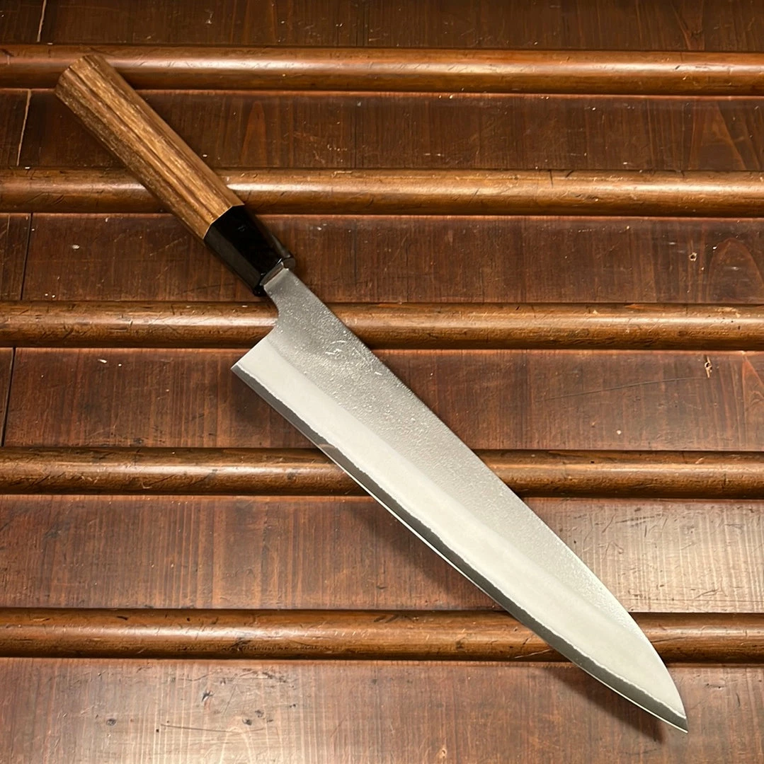 H&K Yoshikane 240mm Gyuto Shirogami 2 Nashiji Teak Handle