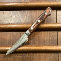 Hitohira HG 85mm Paring Stainless Tsuchime Damascus