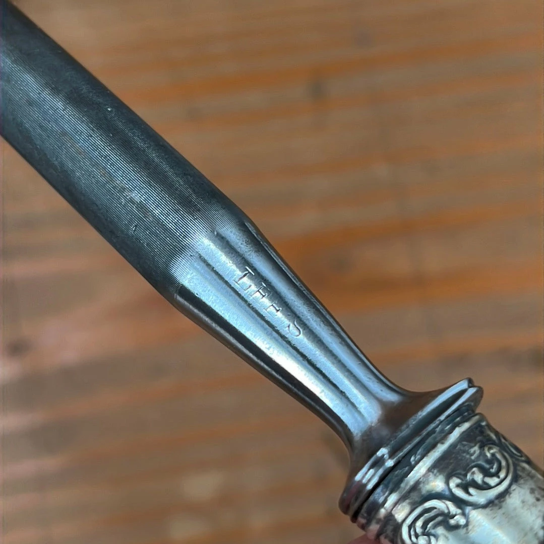 Vintage Used Vintage Meriden Cutlery Co Carving Set Carbon Steel Crown Stag 1918-1925