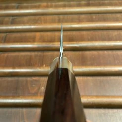 H&K Hatsukokoro Komorebi 210mm Gyuto Aogami 2 Kyomen Hand Finished Kireba Ebony Blonde