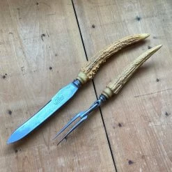 Bernal Cutlery Used Vintage A J Jordan AAA1 Small Carving Set Sheffield 1890’s-1920’s