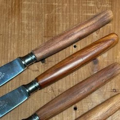 Vintage Eichenlaub Tableware Eichenlaub Fruit / Dessert Knife Set 6 Stainless & Cherry Wood Solingen Germany~1950's 60's
