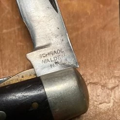 Bernal Cutlery The Vault Schrade Walden 3.75” Electricians Knife Bow Tie Shield & Rosewood 1946-73