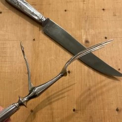 Bernal Cutlery The Vault French Carving Set Silver & Carbon Steel Paris Acier Forge