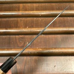 H&K Kumokage 150mm Petty Aogami 2 Kurouchi Carbon Damascus Teak Horn