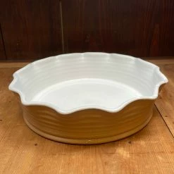 Millet & Hammer White Ceramic Pie Plate