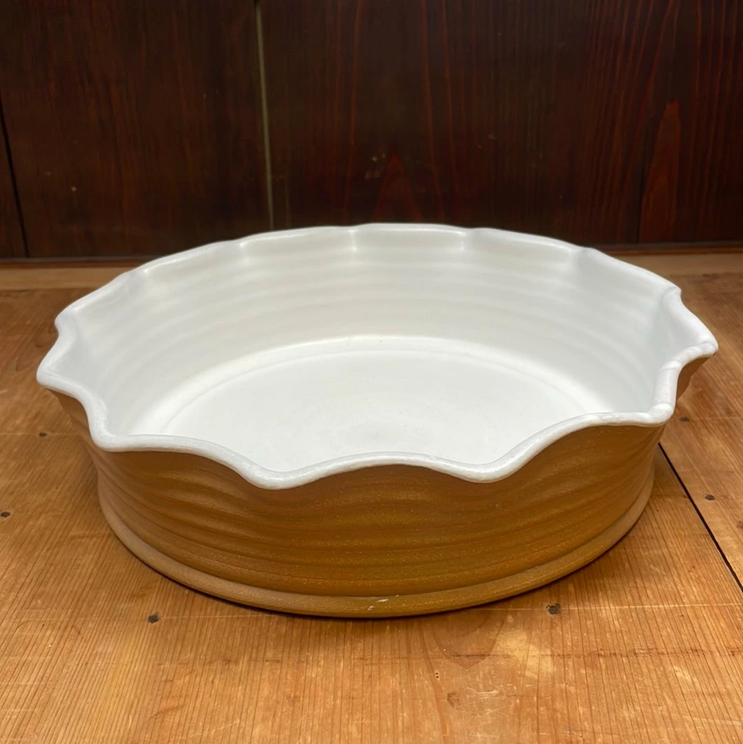 Millet & Hammer White Ceramic Pie Plate