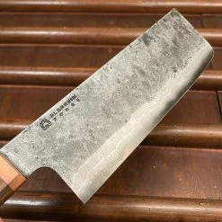 Blenheim Forge 150mm Nakiri Iron Clad Aogami Super Walnut & Brass