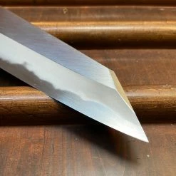 Hitohira Kikuchiyo Kyuzo 210mm Kiritsuke Gyuto Iron Clad Shirogami 2 Migaki Cherry/Ebony Handle