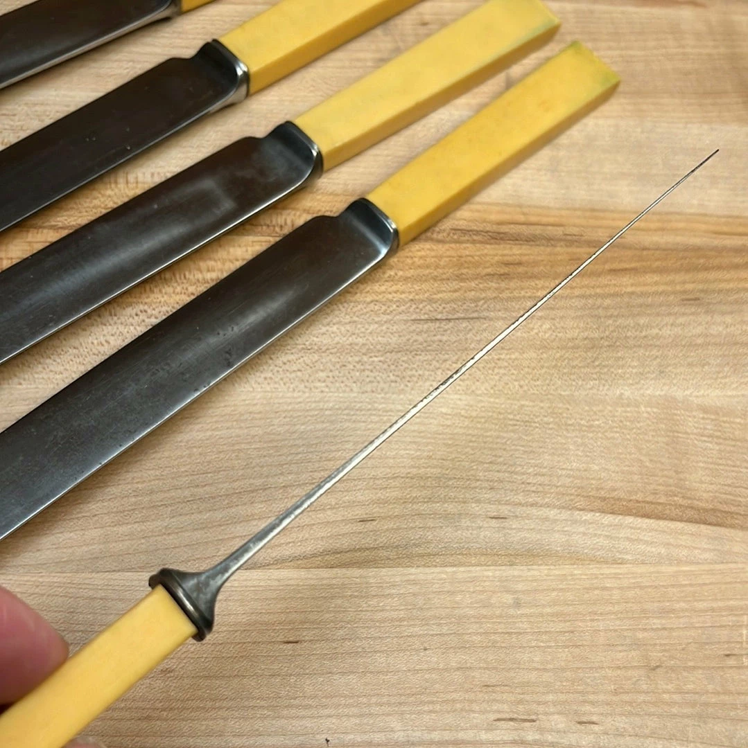 Bernal Cutlery Joseph Rodgers & Sons Set Of 6 Dinner Knives Carbon Steel Edwardian ~1901-1910