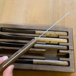 Friedr. Herder Friedr Herder Set Of Buckels Knives Walnut In Walnut Drawer Storage